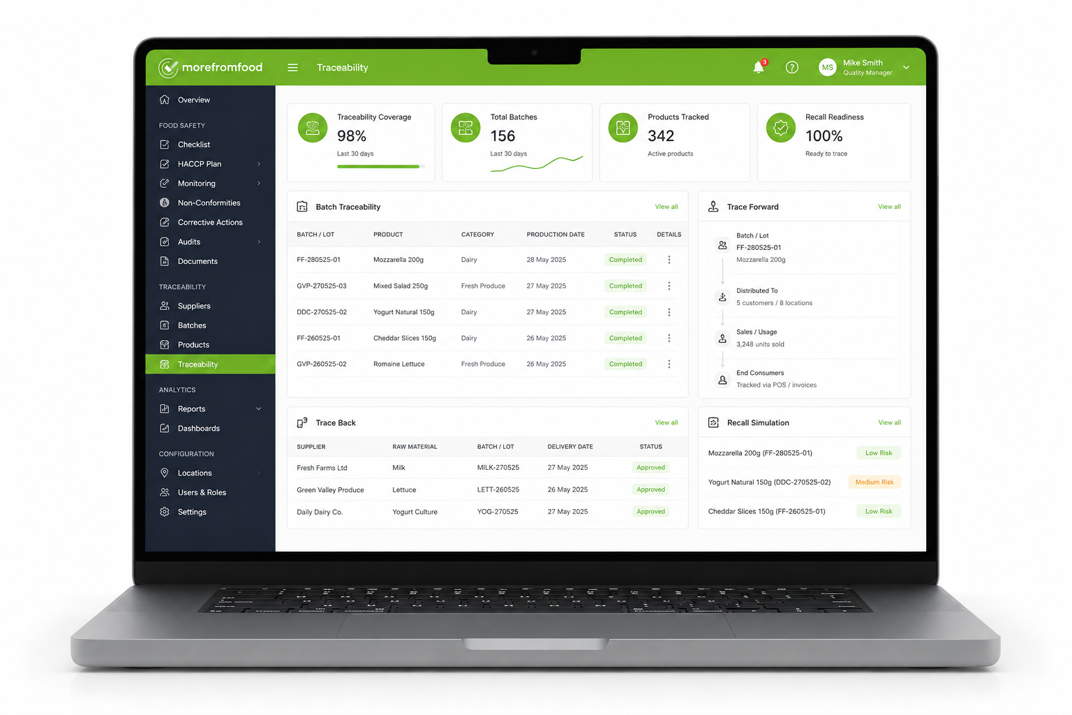 Food Traceability Software for Complete Batch Visibility